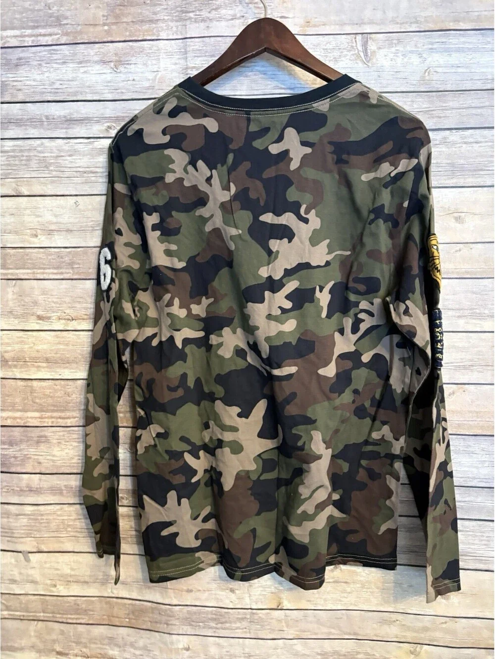 Polo Ralph Lauren Boys' Multicolor Camo Print Long Sleeve Tee Shirt Sz 6